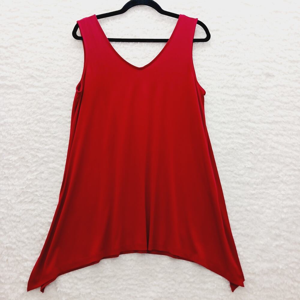 Tunic Tank Top Red Whimsycore Sharkbite Capsule Wardrobe Minimalist Y2K Size L